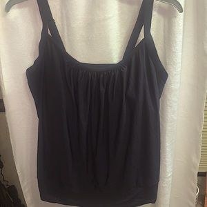 Womens black tankini swim top
